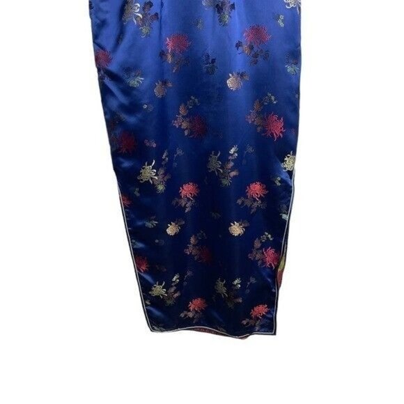 VINTAGE Long Cheongsam Dress Slim Qipao Chinese Lady Satin Dress Gown Size Small - Picture 6 of 11